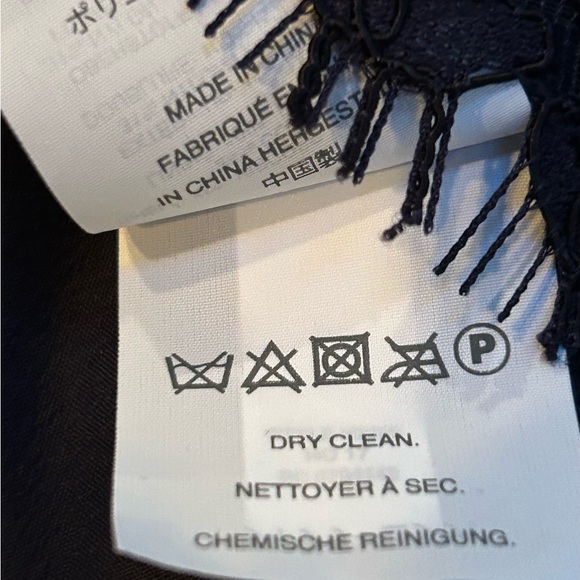 J. Crew, NWT, Lace Blouse with built-in Chemise. Navy, Size 6 - Picture 10 of 11